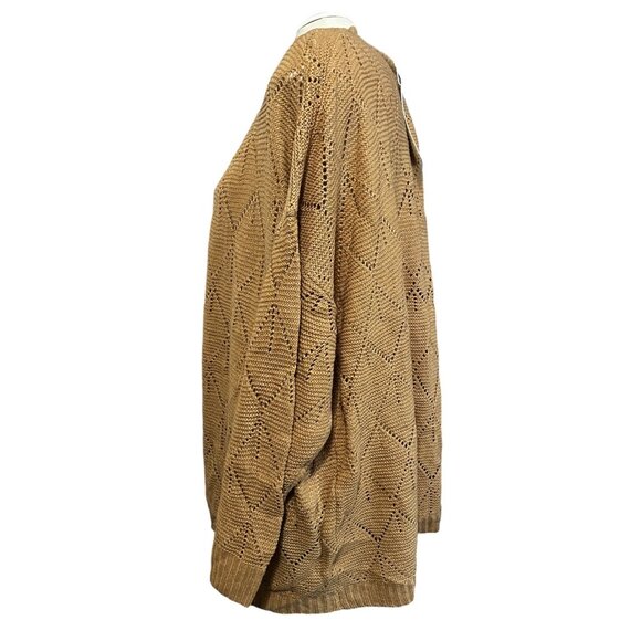 BloomChic Open Front Knit Cardigan Sweater w/ Pockets Sz 26 (4XL) Beige - Picture 8 of 13